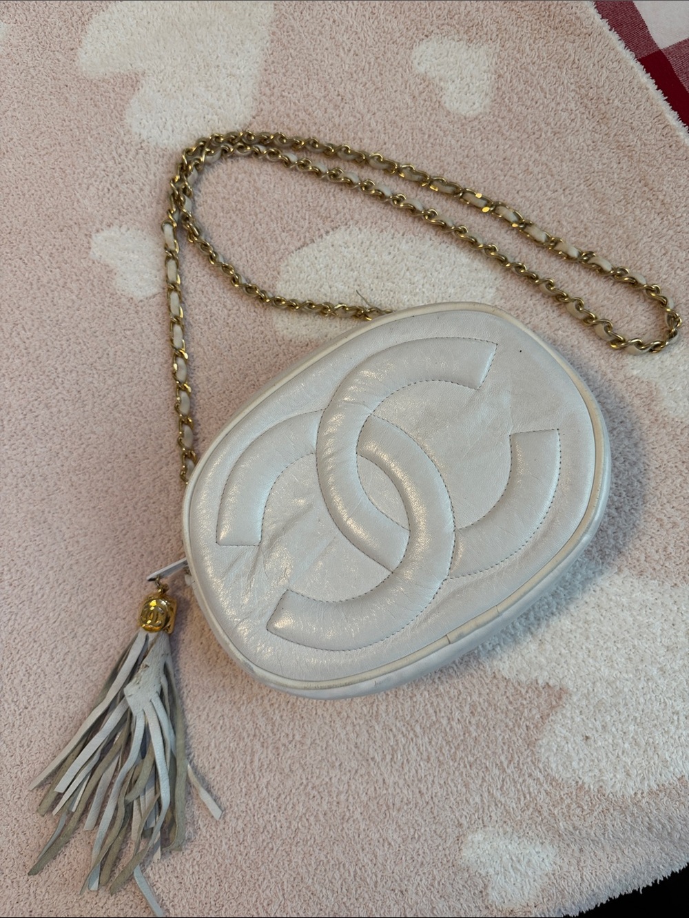 Chanel 80s Vtg Quilted Camera Bag Crossbody-read description